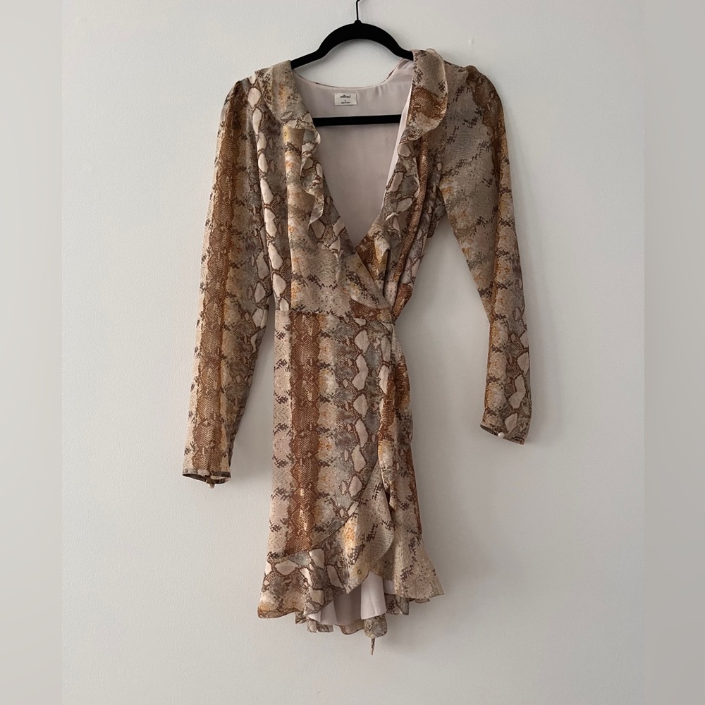 Wilfred Brown and Tan Long Sleeve Dress